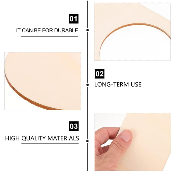 Obehandlade dörrhängare i trä, 10-pack, DIY-målning Halloween-dekor, khaki