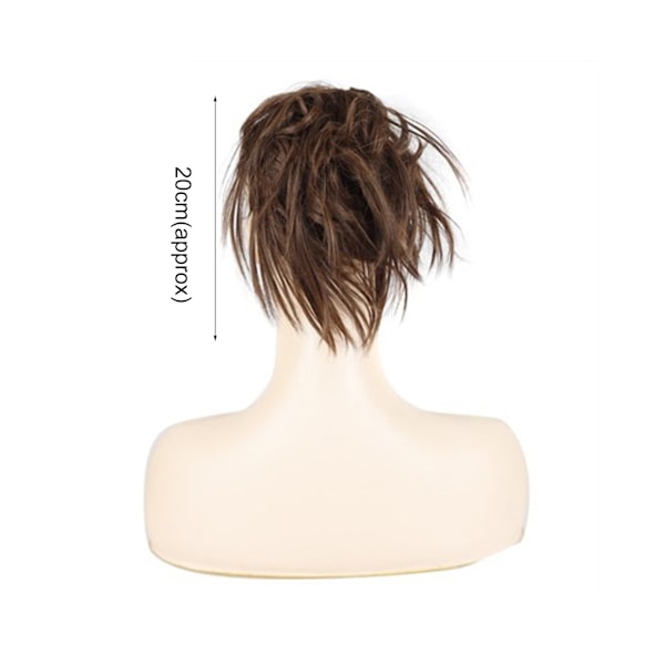 Updo Peruk Smutsig Effekt Förtjocka hår Högtemperatur Fiber Chignon Smutsig Scrunchie Elastisk hårbulle för fest - 5