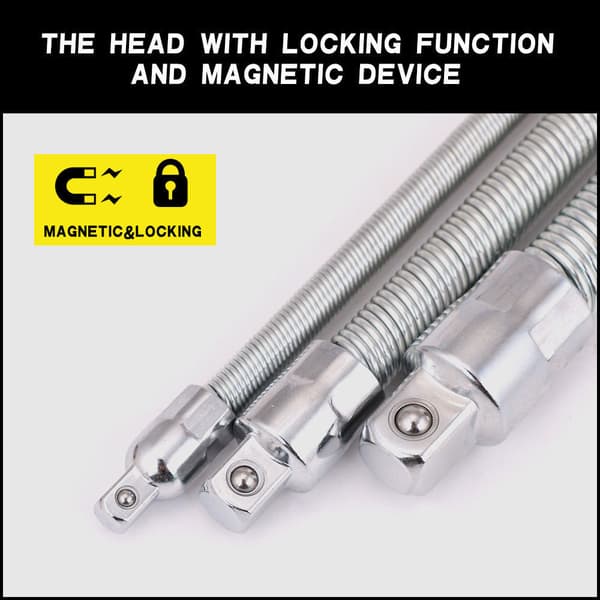 97271 Fleksibelt Forlengelsesskaftsett for Piper 3 Piece Socket Set