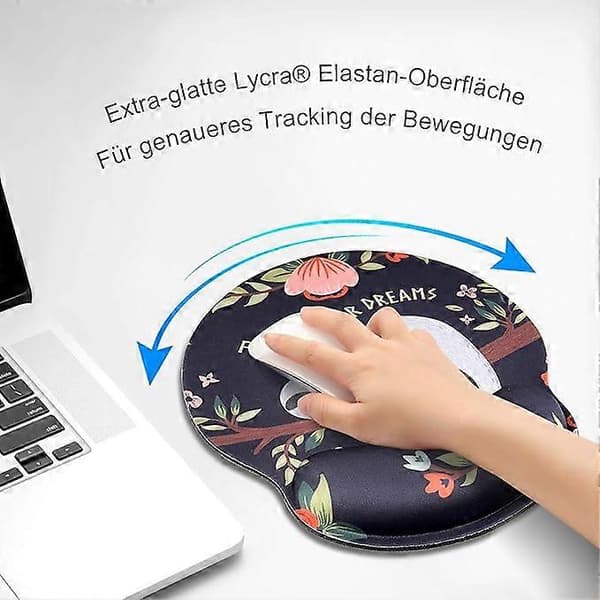 Ergonomisk Komfort Musemåtte med Håndledsstøtte Musemåtte Memory Foam Håndledsstøtte Musemåtte