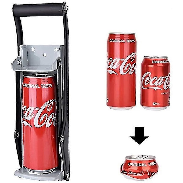 Tölkinmurskain ja pullonavaaja - 500ml Heavy Duty 16oz 2 in 1 murskaa soodatölkit ja