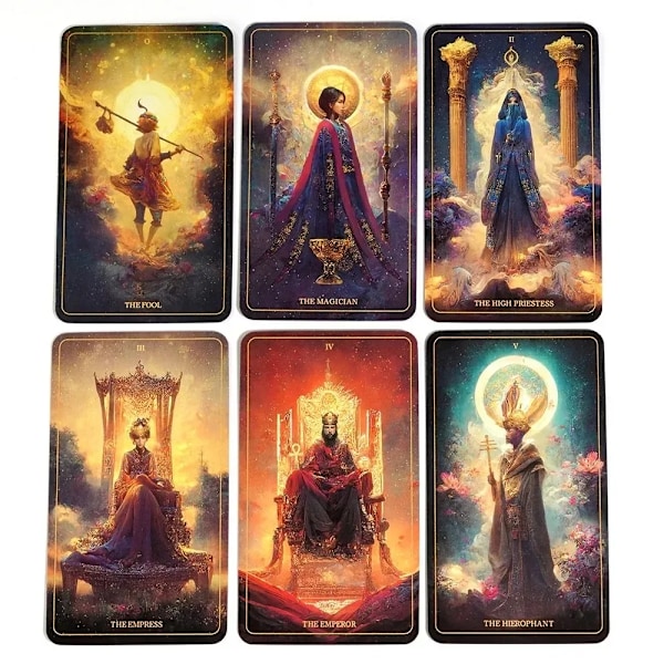 The Harmony Tarot Deck Engelsk Versjon 78 Unikt Designet Kort for Profeti og Spådom for Familiebrettspill