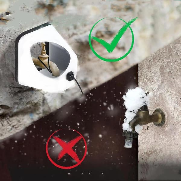Isolert vinterkranbeskyttelse, flekkbestandig, gjenbrukbar kranmuffe, krantilbehør Grey