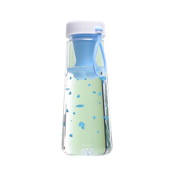 550 ml vattenflaska Värmebeständig läckagesäker kattklor tefilter körsbärsblommor print för hemblått