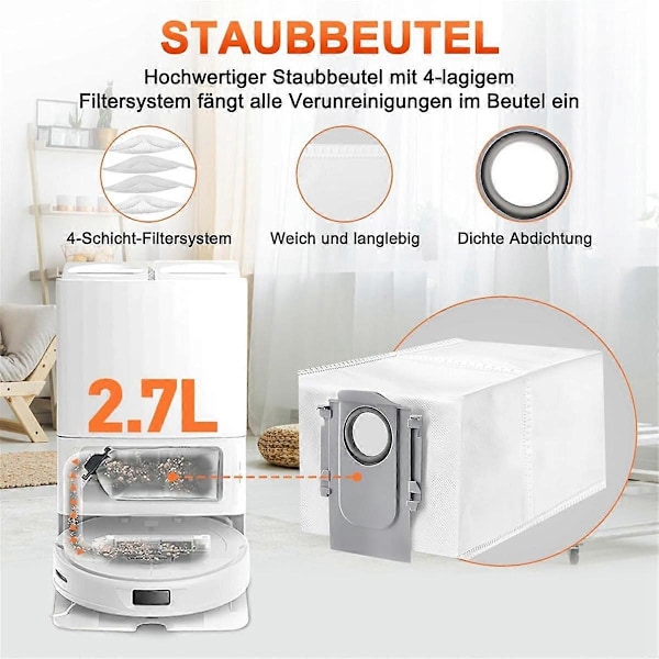 For Q P10 Robot Støvsuger Sidebørste Moppeklut Støvposer Reservedeler Tilbehør As Shown