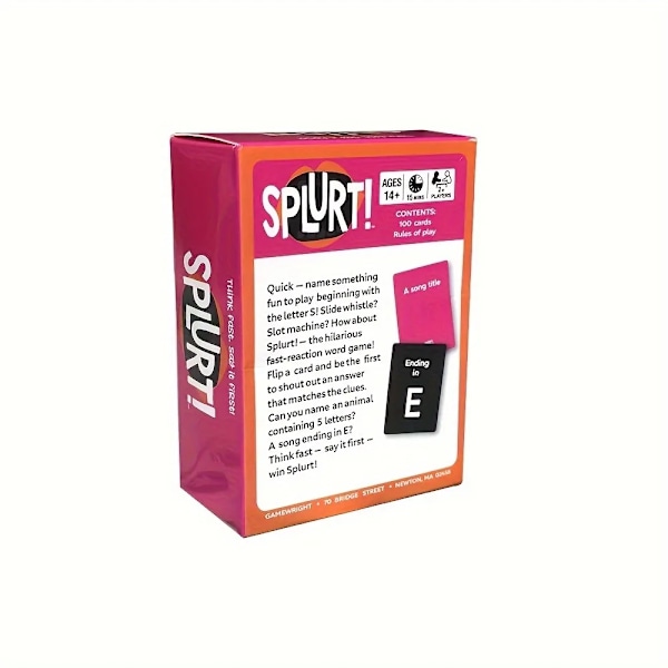 Splurt Korttipeli Splurt! Kannettava Party-korttipeli Ajattele Nopeasti Sano Se Ensin Pinkki