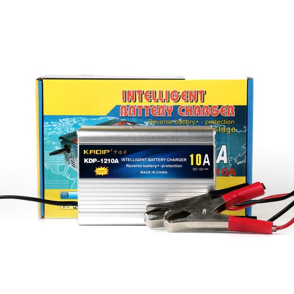 Bil Motorcykel 3-stegs blybatteriladdare med display KDP-1210A