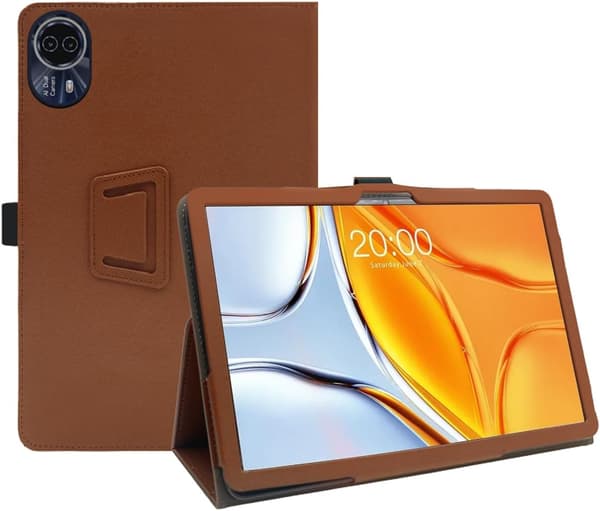 Etui til Teclast T70/Callsky-Tab Ctab 14 14\" Tablet, PU Læder, Foldbart Stativ, Blyantholder, Brun