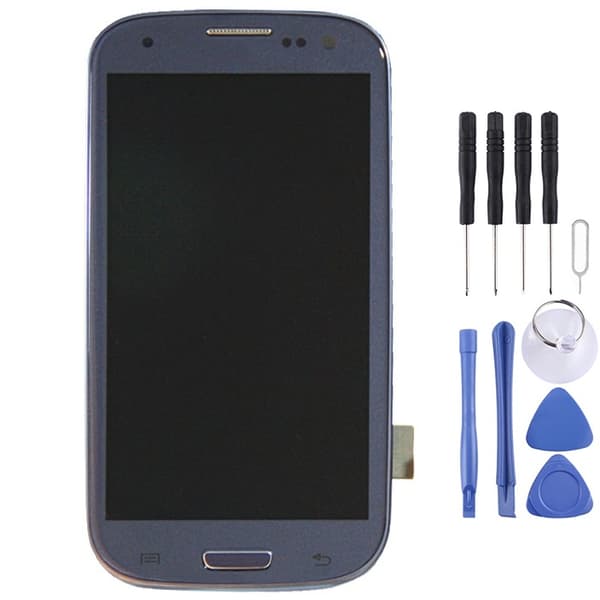 LCD Touch Screen-samling kompatibel med Samsung Galaxy SIII LTE / i9305-Dugt Blue