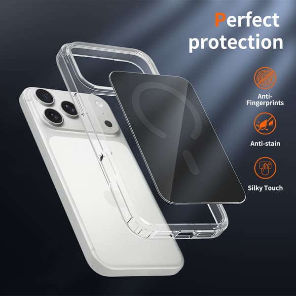 Magnetisk 2-i-1 telefondeksel kompatibelt med iPhone 17 Pro Max og iPhone 17-Dugt White For iPhone 17 Pro Max