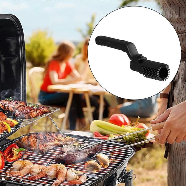 Elektrisk grillbørste med roterende hoved, 2600mAh, til fjernelse af kraftigt fedt, BBQ