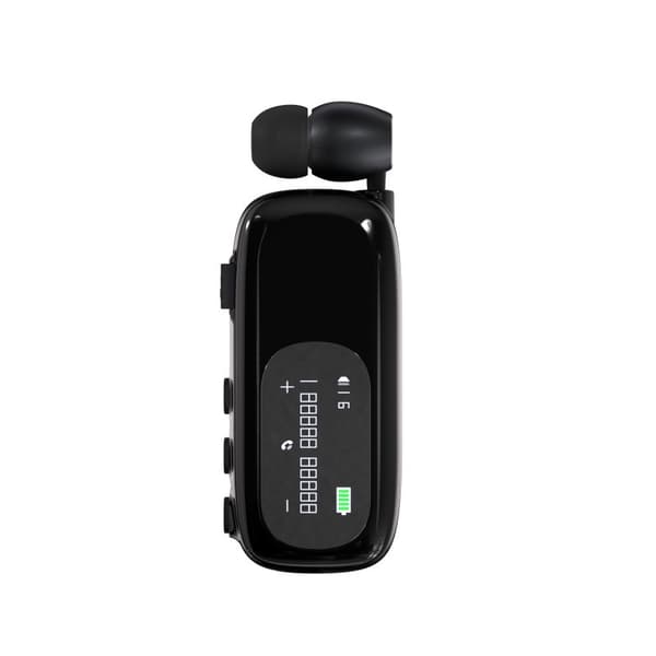 K75 In-Ear Clip-On Infällbart Brusreducerande LED-display Bluetooth-headset-Dugt Gloss Black