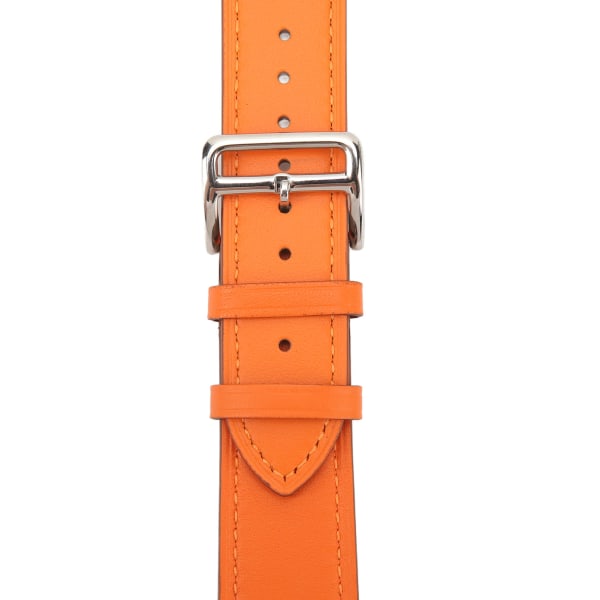 Smartwatch Läderrem Universal Smart Watch Replacement Band Rem för IWatch Series SE 8 7 6 5 4 3 2 1 38mm 40mm 41mm Orange