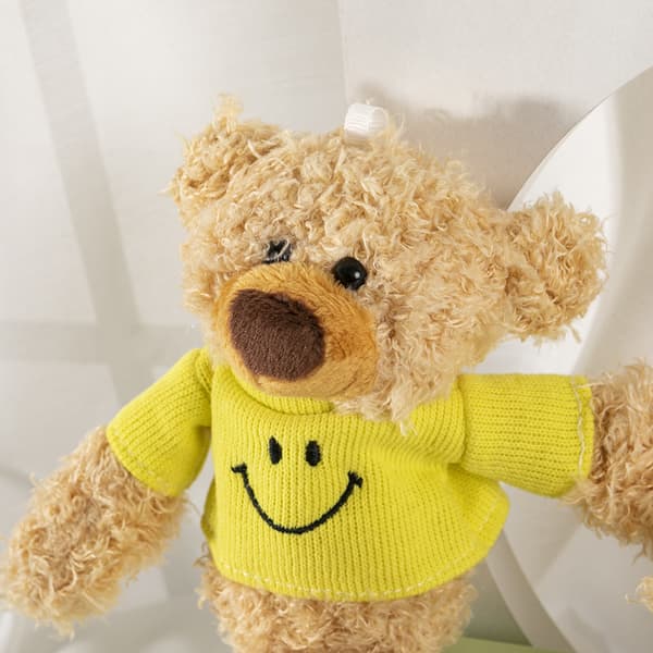 Nallepehmolelu nukke vaatetarvikkeeksi 13cm Long Fur Bear+Loop