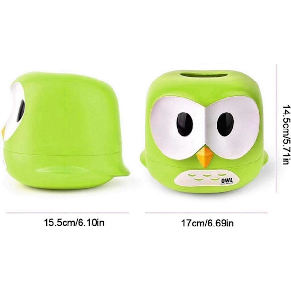 Tissuehållare Hem Tissuebox Barn Tissuebox Uggla Design Silver Tissue Dispenser Tissuebox Grön