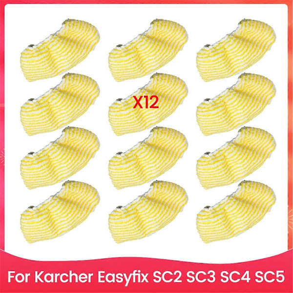 12 Kpl Höyrymoppiliinoja Karcher Easyfix SC2 SC3 SC4 SC5 Kädessä Pidettävään Pölynimuriin, Varaosat Mikro As Shown