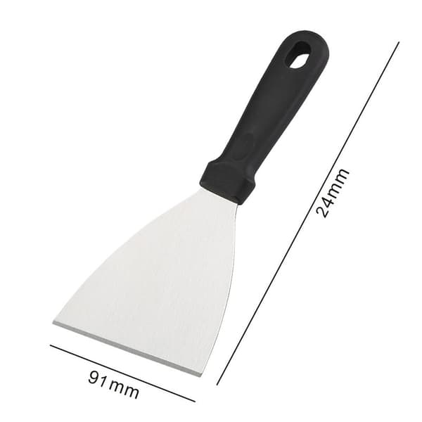 Grillspatel i rustfritt stål for biff, burger, BBQ, Teppanyaki og matlaging, vinklet spatel Angled Turner