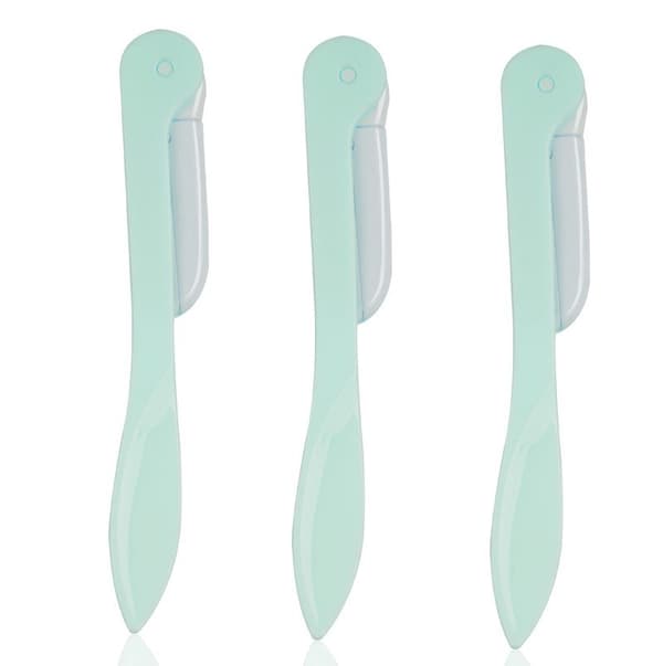Ögonbrynshyvel 3-pack, grön, precisionsansiktshårtrimmer för formning och putsning