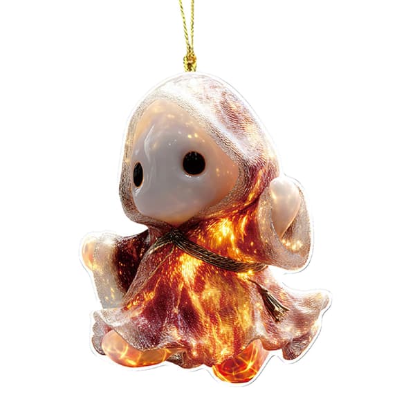 Halloween-spöke i akryl, 2D-dekoration för fest och högtid 3version