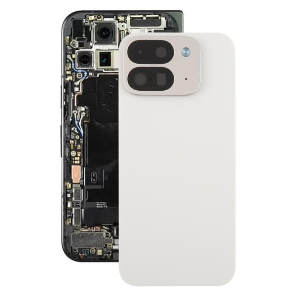 Batteribakdeksel med kameralinsring kompatibelt med Google Pixel 9 Pro Fold-Dugt White