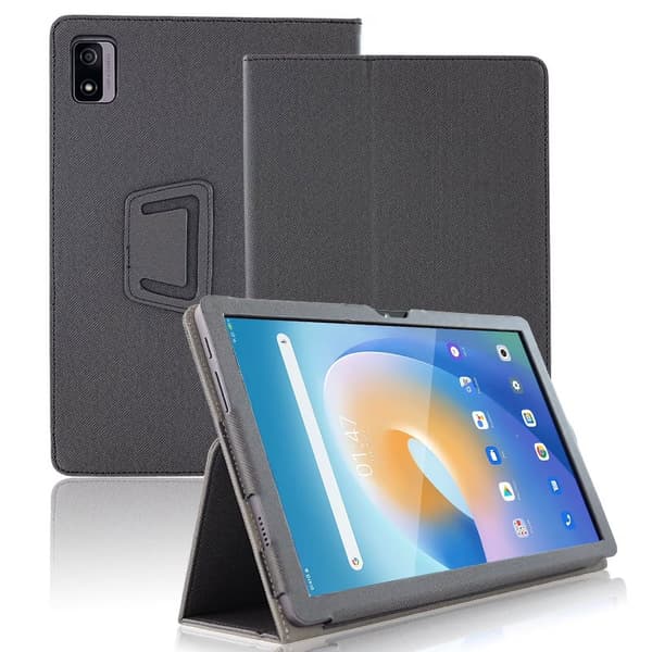 Skyddsfodral för Blackview Tab12 Pro 10.1\", PU-läder, flervinkelstativ, stötsäkert, bärbart