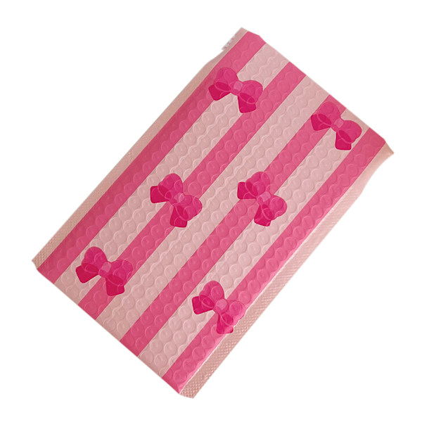 10 st bubbelkuvertpaket påsar fluga stil förtjockade postpåsar förpackningspåsar förpackning för expressleverans Rosa rosa