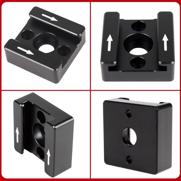Kallskoadapterförlängare för kamera, svart, aluminiumlegering
