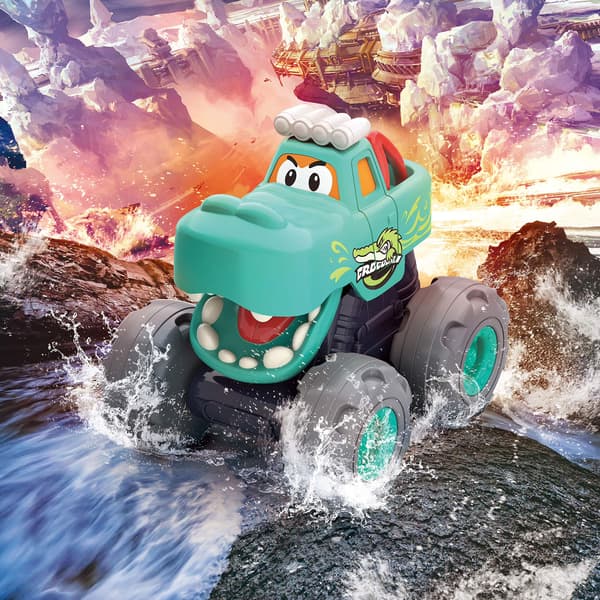 3-pak lysende monstertruck-legetøj til 1-årige, tryk-og-kør dinosaurbiler til småbørn A - Standard
