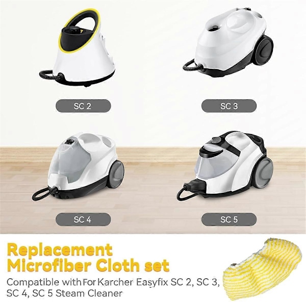 12 Kpl Höyrymoppiliinoja Karcher Easyfix SC2 SC3 SC4 SC5 Kädessä Pidettävään Pölynimuriin, Varaosat Mikro As Shown