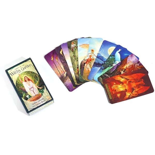 Witch Garden Tarotkort Sæt 78 stk. Spådom og Mysterium, Velegnet til festspil Tarotkort Sæt