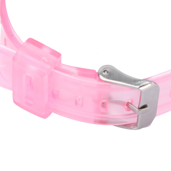Elektronisk watch för barn Vattentät stoppur Noctilucence Dual Time Digital Watch Rosa