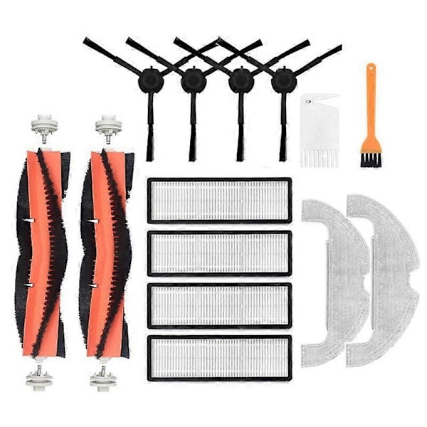 For Mi Robot Vacuum-Mop 2 Ultra STYTJ05ZHM Rengjøringsdel Avtakbar Hovedbørste Hepa Filter Sidebørste Moppeklut As Shown