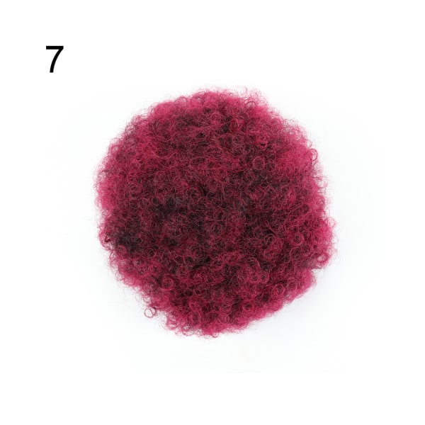 Afro-naisten joustava nutturaperuukki, lämmönkestävä, lyhyt, kihara, aaltoileva scrunchie-hiuslisäke - 4#