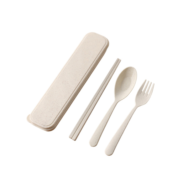 3 stk./sett Delikat Bærbart Bestikk Bærbart - Beige