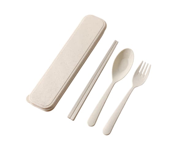 3st/ Set Delicate Portable Bestick Portable - Beige