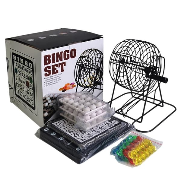 75-bollars manuell bingolotterispelssats, enkel bingobur Single Bingo Cage