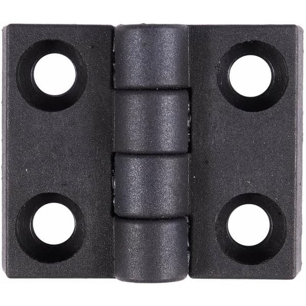 60 mm x 50 mm plastskabsdørhængsel sort