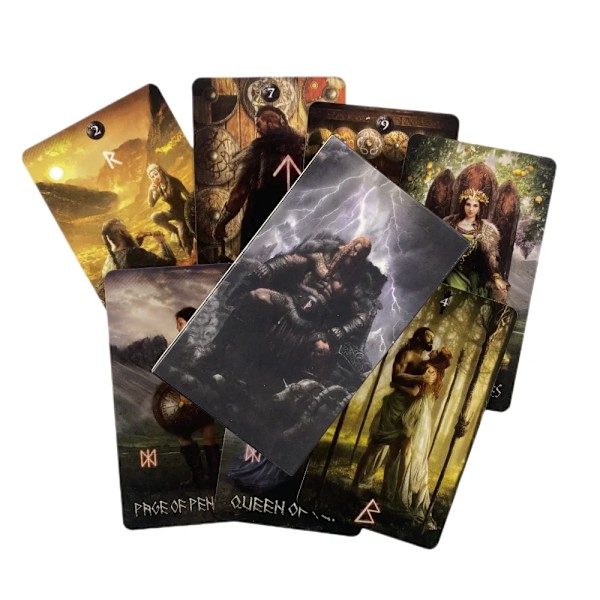 Runet Tarot Kort Sæt 78 stk. Tarot Kort Skæbne Visioner Spådom Centennial Wisdom Edition Oracke Spillebræt Dæk Spil Legetøj