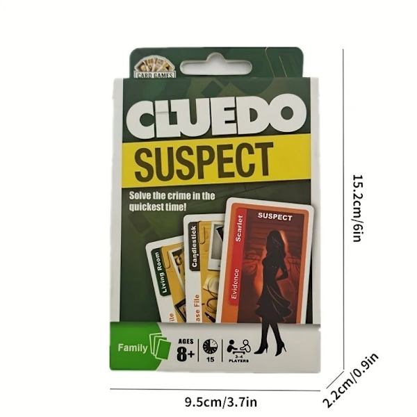 1 stk. \"Cluedo\" Morsomt Strategi Kortspill, Selskapsspill, Familiespillkort