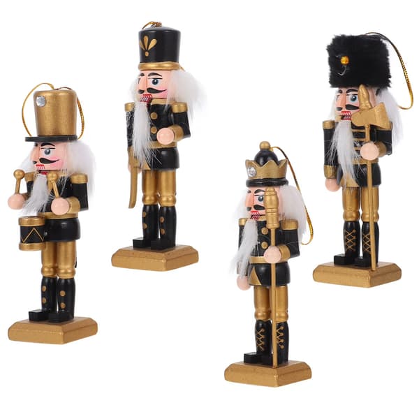 Nøtteknekkerpynt i tre, assorterte farger, juletrepynt, samlefigurer