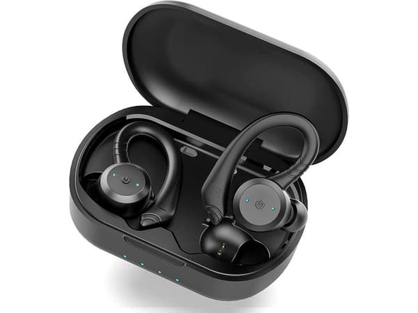 True trådlösa Bluetooth-hörlurar, in-ear-modell med mikrofon, svarta. black