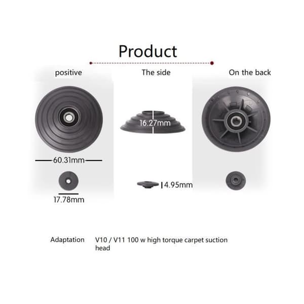 Til støvsuger gulvbørste sugehoved elektrificering sider interface dæksel, A