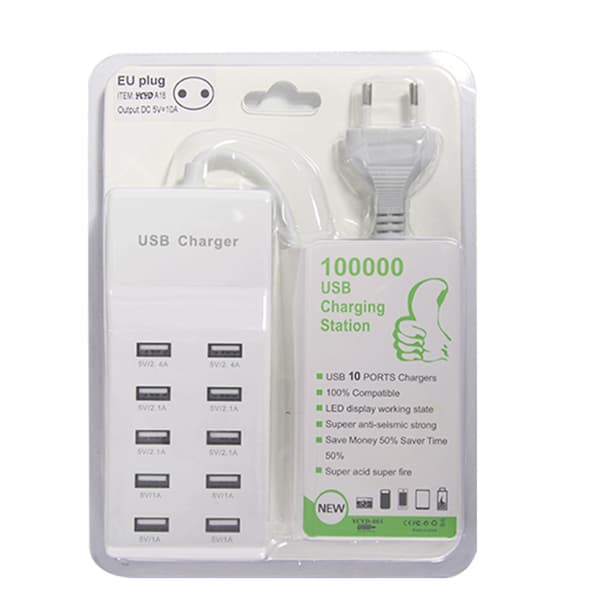 USB-oplader til telefoner og tablets Ceramic White