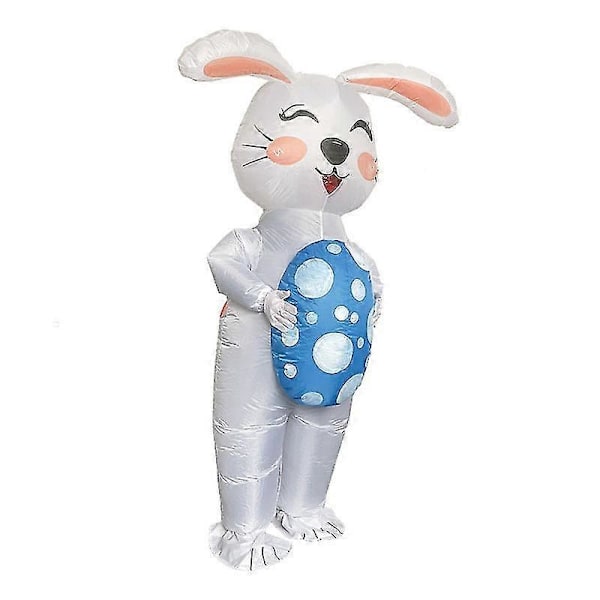Oppustelig Kanin Kostume til Voksne Anime Påskehare Cosplay Kostume Halloween Kostumer til Kvinder Fest Rollespil Egnet til 150-190cm White