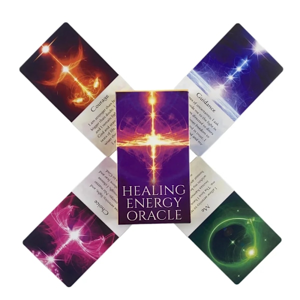 Healing Energy Oracle Cards En 54 Tarot Engelska Visions Divination Edition Kortlek Brädspel För Fest