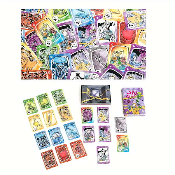 Tranjis Games, Pack Virus & Virus 2 Evolution, Korttipeli, 2 Pakettia, Lautapelikorttipeli Matto - Oranssi Orange