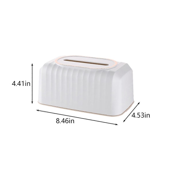 Servettlåda med inbyggd fjäder och förvaringsfunktion, Multifunktionell servettlåda, Servettlåda med, Inflyttningspresent White
