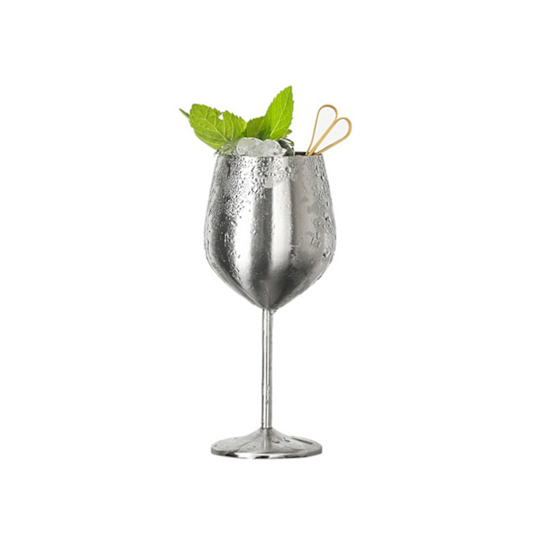 2st vinglas i rostfritt stål 520 ml okrossbar cocktailbägare