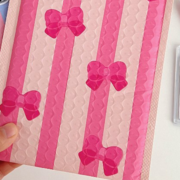 10 st bubbelkuvertpaket påsar fluga stil förtjockade postpåsar förpackningspåsar förpackning för expressleverans Rosa rosa