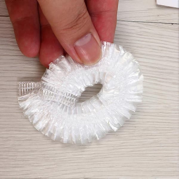 300 stk. Hatte Dame Elastisk Brusehætte Genanvendelig Bruse Turban Dame Salonhat White 12x2cm